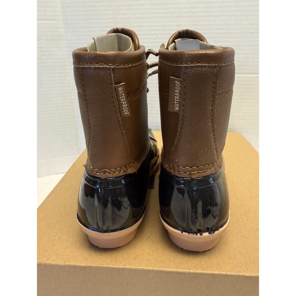 JBU Maplewood Girls/Boys Navy/Tan Waterproof Rubber Duck Boots  Size 12 New - Picture 4 of 13